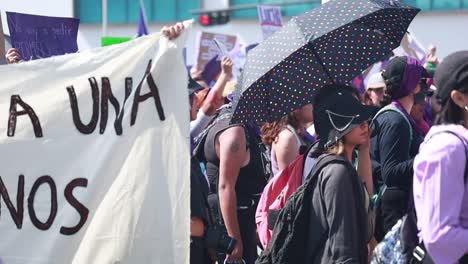 Imágenes-De-Feministas-Caminando-En-La-Marcha-Del-Día-De-La-Mujer