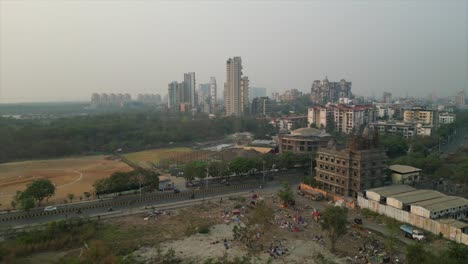 Stadtfeier-Drohne-Schoss-New-Mumbai