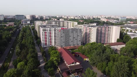 Aerial-View-Of-Ibis-Hotel-In-Bucharest