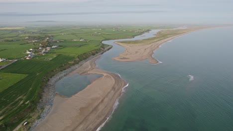 Cullenstown-drone-shot,-Wexford-coast-Ireland
