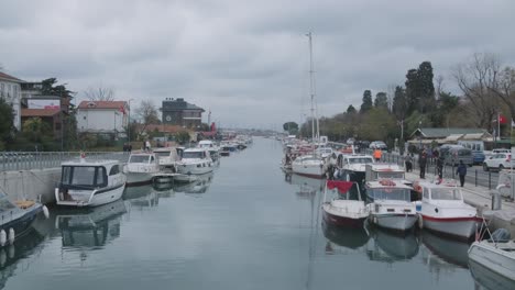 Canal-with-docked-boats
