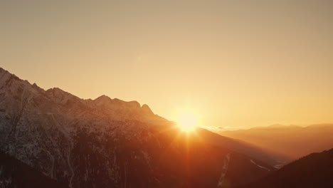 Picturesque-Warm-Sunset-over-Italian-Alps-in-wintertime