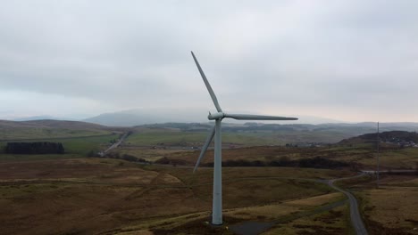 Cinematic-aerial-footage-of-Lambrigg-Wind-Farm,-Kendal-Cumbria-UK