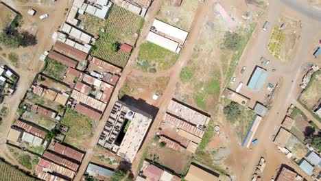 Kibera-Luftdrohne-Slum-Nairobi-Kenia-Nachbarschaft-Schmutzige-Verschmutzung-Abwassersystem-Afrika-Residenz-Berühmt