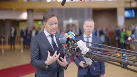 Der-Niederländische-Ministerpräsident-Mark-Rutte-Während-Des-EU-Gipfels-Im-Gebäude-Des-Europäischen-Rates-–-Brüssel,-Belgien