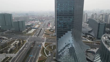 Edificios-De-La-Ciudad-Y-Carreteras-De-Autopista-Vacías-Durante-El-Cierre-De-Shanghai-Covid
