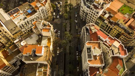 hyperlapse-shot-in-the-daytime-on-the-busy-streets-of-Valencia-that-located-in-spain-,-this-hyperlapse-showcases-the-typical-spanish-streets-and-infamous-terracotta-roofs