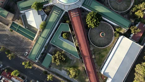 Drohnenaufnahme-Eines-Antiken-Gefängnisses-In-Mexiko-Stadt