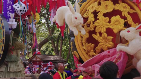 Wunderschön-Gestaltetes-Jahr-Des-Kaninchen-Sagucho-Matsuri-Festivals