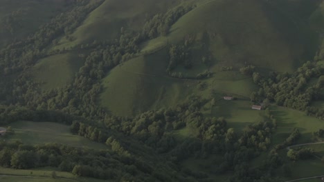 Grüne-Weiden,-Iraty-In-Frankreich.-Luftaufnahme-Von-Oben
