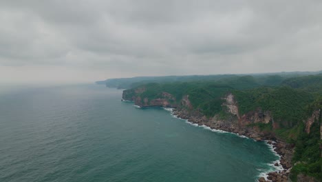 aerial-view-of-cliffs-with-dense-forest-in-cloudy-sky-on-the-coastline-in-cloudy-sky