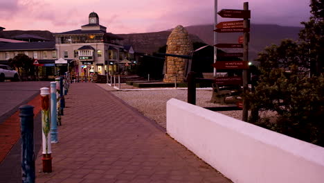 Hermanus-waterfront-twilight-shot---view-of-cannons-and-pink-sky