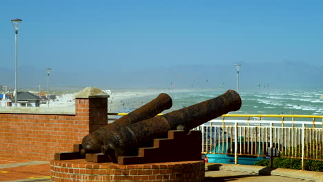 Two-historic-cannons-last-used-in-Battle-of-Muizenberg-at-train-station