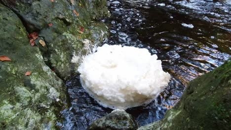 Naturally-formed-foam-circles-in-a-rock-pool-in-The-Mahon-River-Comeragh-Mountains-Waterford