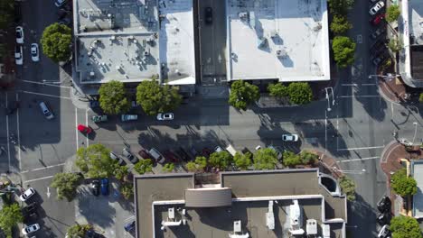 aerial-drone-headshot-view-of-San-Mateo-city,-California,-USA