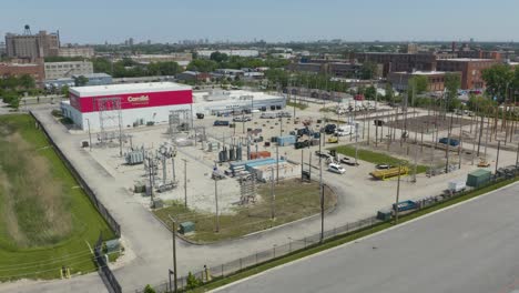 Aerial-View-of-ComEd-Training-Center-in-Chicago,-Illinois