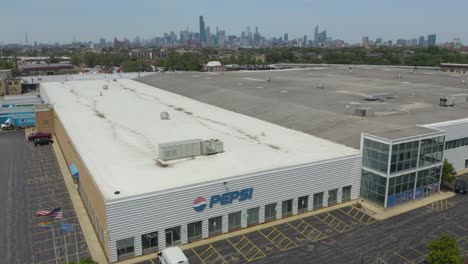 Drone-Reveals-Pepsi-Warehouse-Building-on-Hot-Summer-Day