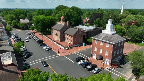 Historisches-Restauriertes-New-Castle-Delaware,-USA