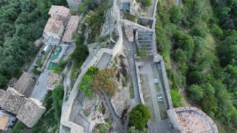 Medieval-Rock-Castle-from-above-Italy