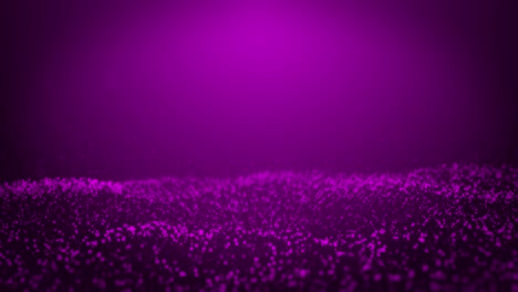 Simulation-of-flying-over-sea-waves-with-particle-effect-of-purple-color