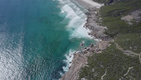 Squeaky-Beach,-Pristine-White-Beach-In-Wilsons-Promontory-National-Park,-Victoria,-Australia