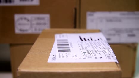 Close-Up-Of-Parcel-Package-In-The-Dark