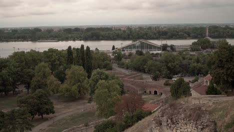 Blick-Von-Oben-Auf-Einen-Teil-Der-Festung-Belgrad-In-Serbien