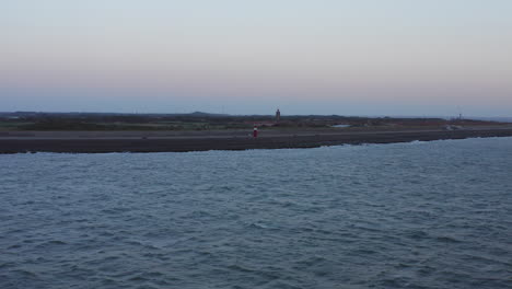 Lighthouse-at-Westkapelle-after-sunset.-Aerial-shot
