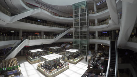 Nonthaburi-Thailand--Circa-A-wide-angle-time-lapse-of-a-busy-shopping-mall