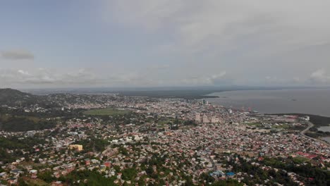 Drone-footage-of-an-epic-port-city-on-the-Caribbean-island-of-Trinidad-known-for-its-huge-carnival