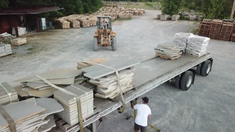 Building-stone-loaded-onto-a-truck