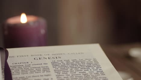 Lit-candle-at-Genesis-Bible-reading