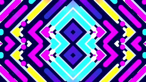 VJ-Schleife-Färbt-Kaleidoskop-Bewegungshintergrund