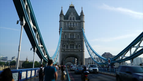 Londres,-Inglaterra,-Circa:-Timelapse-Tower-Bridge-En-Londres,-Reino-Unido