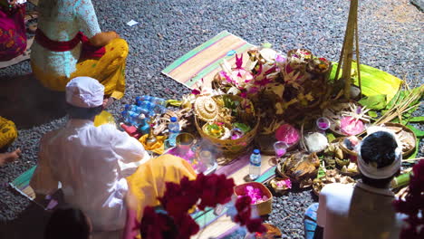 Close-up-of-Balinese-people-perform-the-ceremony-for-the-lunar-moon-celebration