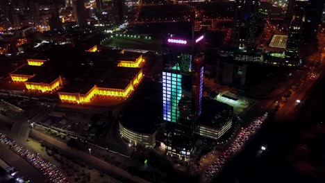 Kuwaiti-flag-on-Ooredoo’s-Tower-at-night-in-Kuwait-City