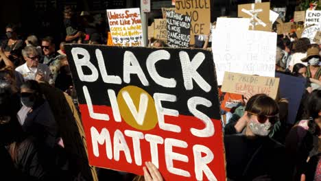 BLM-protest-during-covid-19,-brisbane-Australia