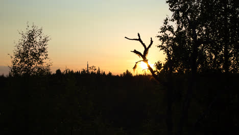 Time-lapse-of-midsummer-sunrise-in-Swedish-Lapland