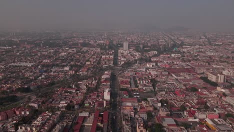 flight-over-Tlatelolco,-one-of-the-original-aztec-neiborhoods-in-mexico-city