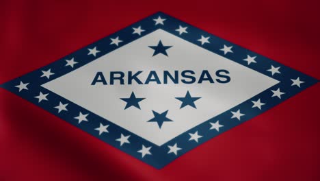 Bandera-De-Arkansas,-Movimiento-Lento-Ondeando