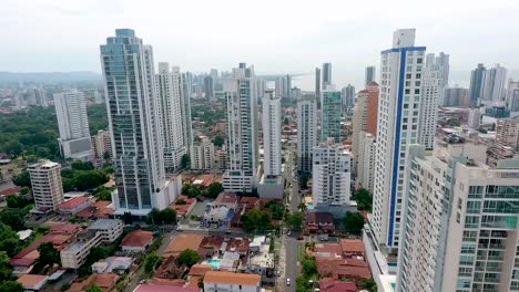 Aerial-drone-footage-of-residential-area-in-Panama-city