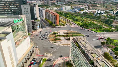 World-class-state-of-the-art-roundabout-Valencia-Spain-aerial