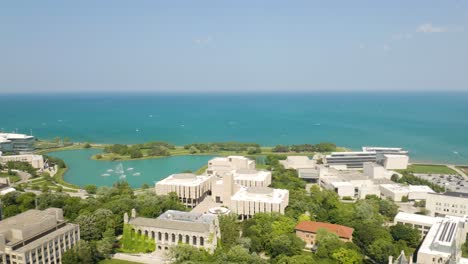 Beautiful-Panning-Shot-Reveals-Northwestern-University-Campus-in-Summer