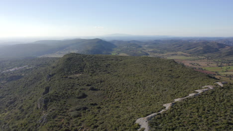 Aerial-view-from-the-greatest-Rocha-da-Pena-located-at-Salir,-Loulé,-Portugal