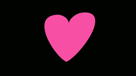 Liebe-Herzen-Symbol-Symbole-Animations-Cartoon-Auf-Schwarzem-Hintergrund