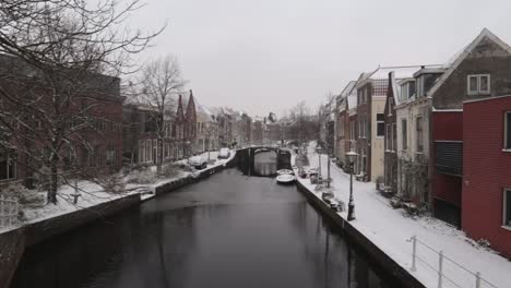 Canal-in-snowy-weather