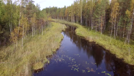 Stunning-drone-footage-of-a-remote-river-in-the-middle-of-the-borealis-wilderness