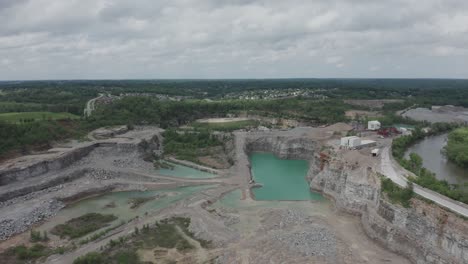 Drone-flies-over-a-quarry-in-the-Midwestern-USA