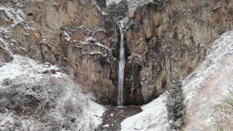 Kegety-Waterfall-in-winter-near-the-Ala-Too-range-near-Kegety-River-a-great-day-hike-past-Tokmok-from-Bishek