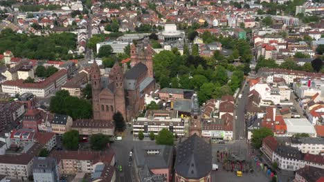Drone-footage-from-a-beutiful-old-Dom-and-the-walking-street-in-the-center-of-the-German-city-Worms